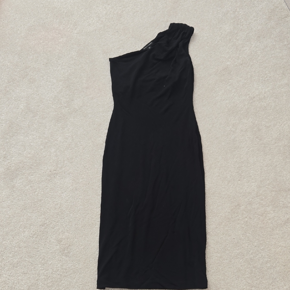 Club Monaco Black One-Shoulder Dress